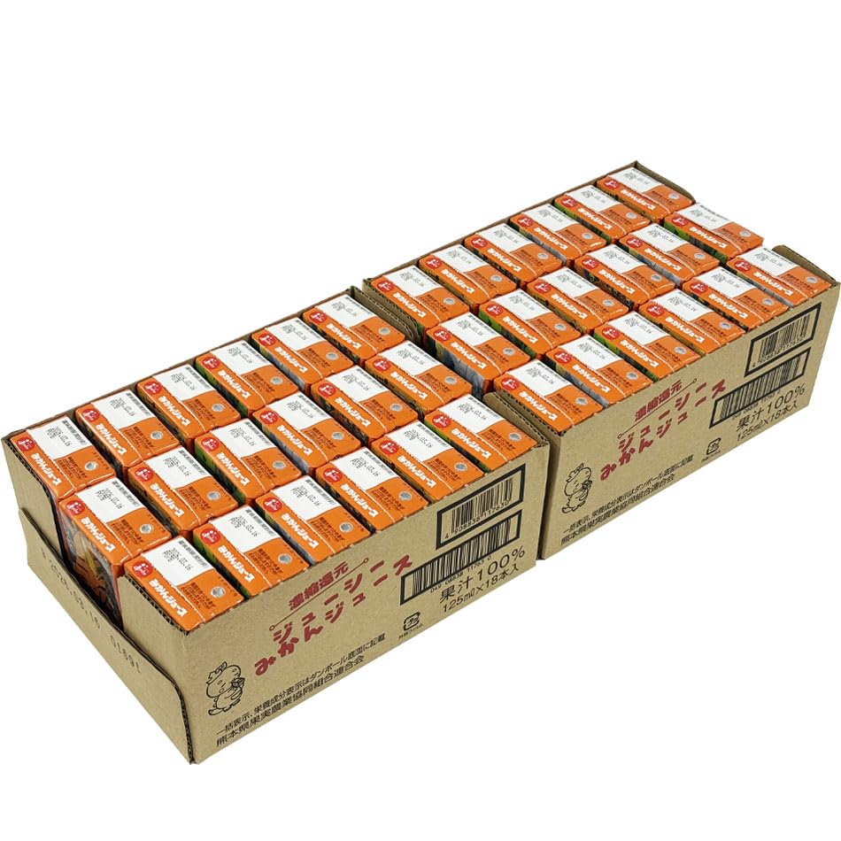 Amazon.co.jp: JAジューシー みかんジュース 100% 紙パック 125ml×36本